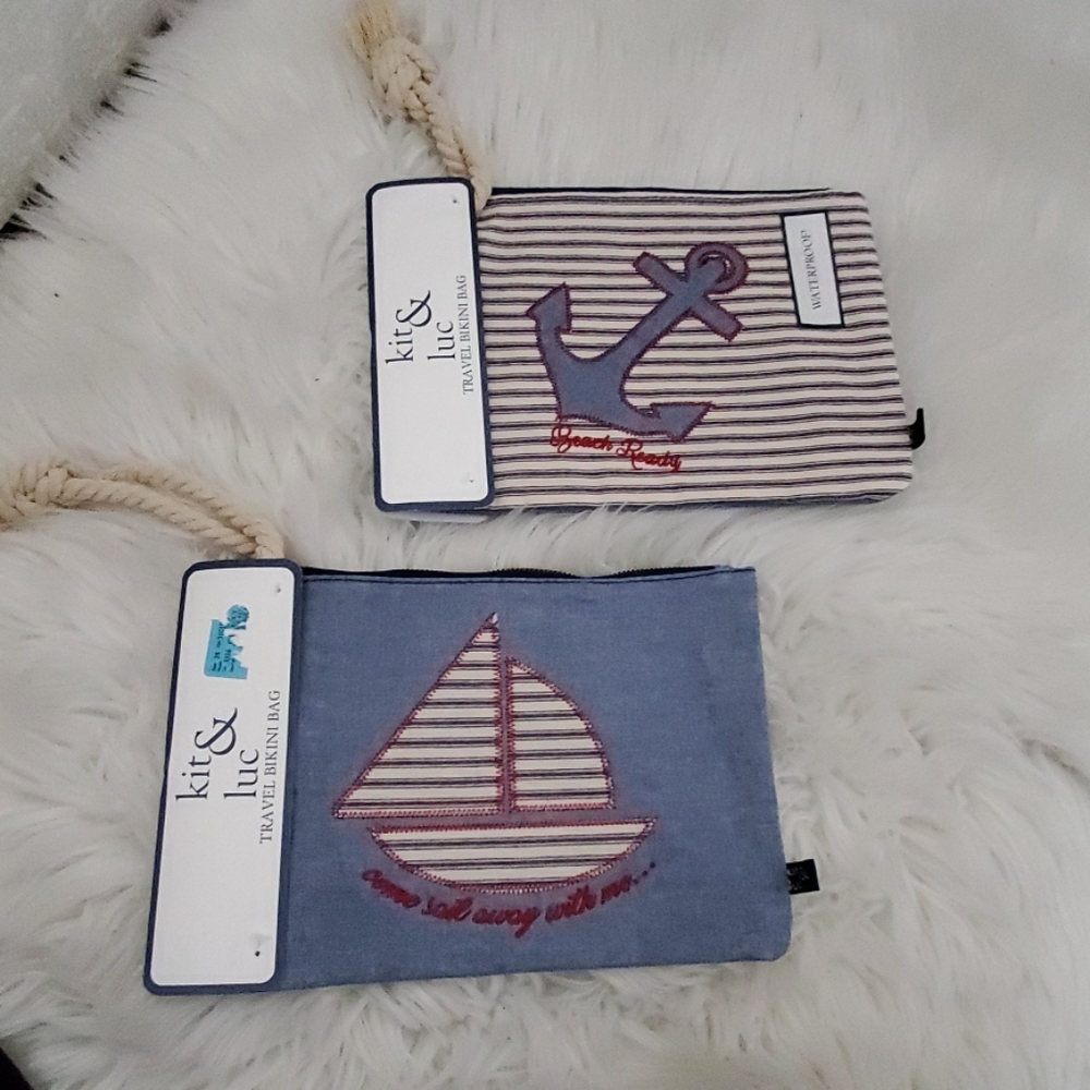 Waterproof bikini bag. Set of two.